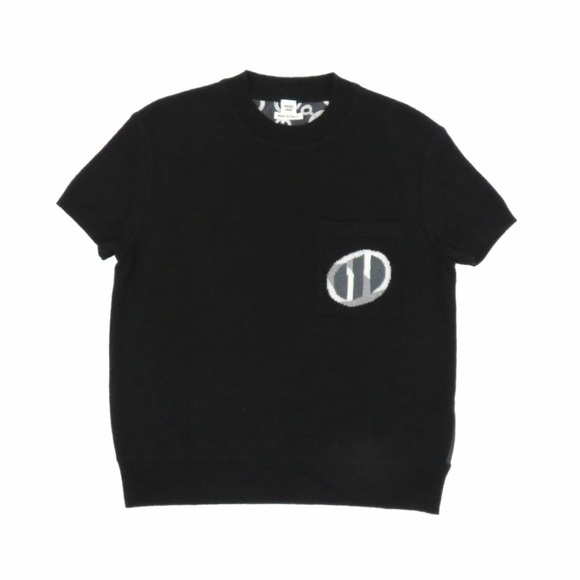 Hermès Cashmere & Silk Short-Sleeve SweaterSize FR36